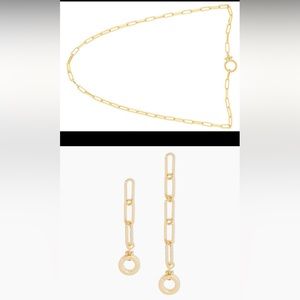 gorjana Parker Necklace + Extender Set in Metallic Gold 18” (3 items in 1)